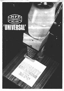 MPP Universal manual. Camera Instructions.
